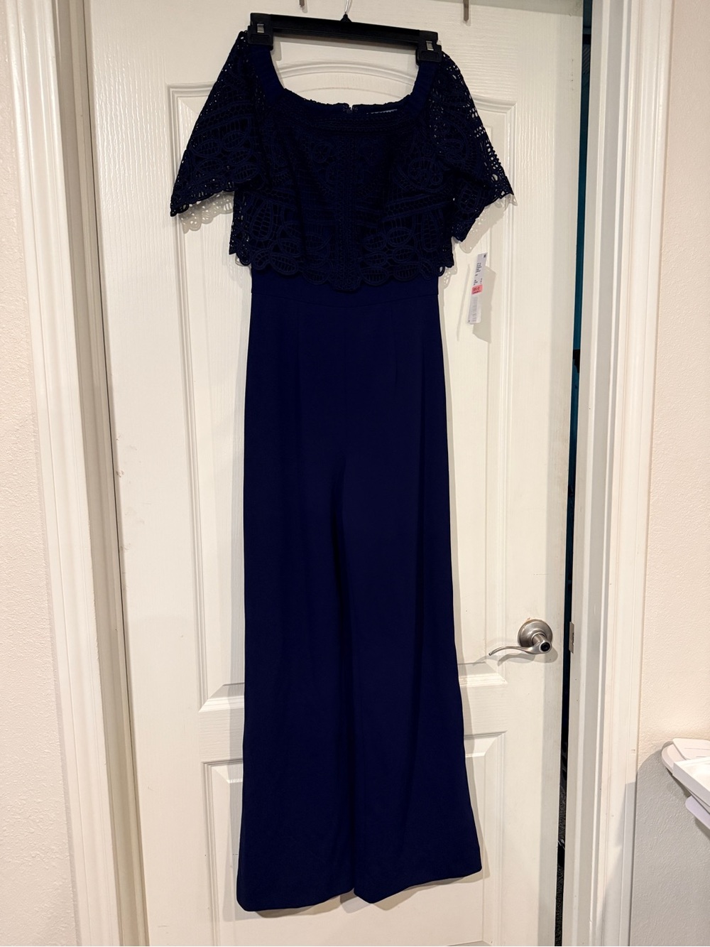 Navy Lace Bodice Jumpsuit